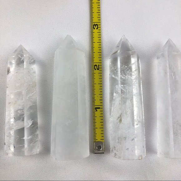 Clear Quartz Stone Healing Crystal Pyramid Tower Wand Point Obelisk Rock - Picture 9 of 9